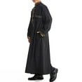 thumbnail image 3 of Otqutp Muslim Clothes for Boys Middle Eas𝘁 Ramadan Kaftan Thobe Kids 𝗜slamic 𝗠oroccan Long Sleeve Robe Prayer Clothing, 3 of 8