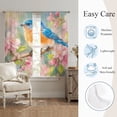 thumbnail image 5 of Blue Bird Sheer Curtains 63 Inch Length 2 Panels Set, Pink Cherry Blossom Branch Pastoral Plants Voile Window Treatment Rod Pocket Curtains Sheers Drapes for Bedroom/Living Room/Kitchen 52x"63"x2, 5 of 8