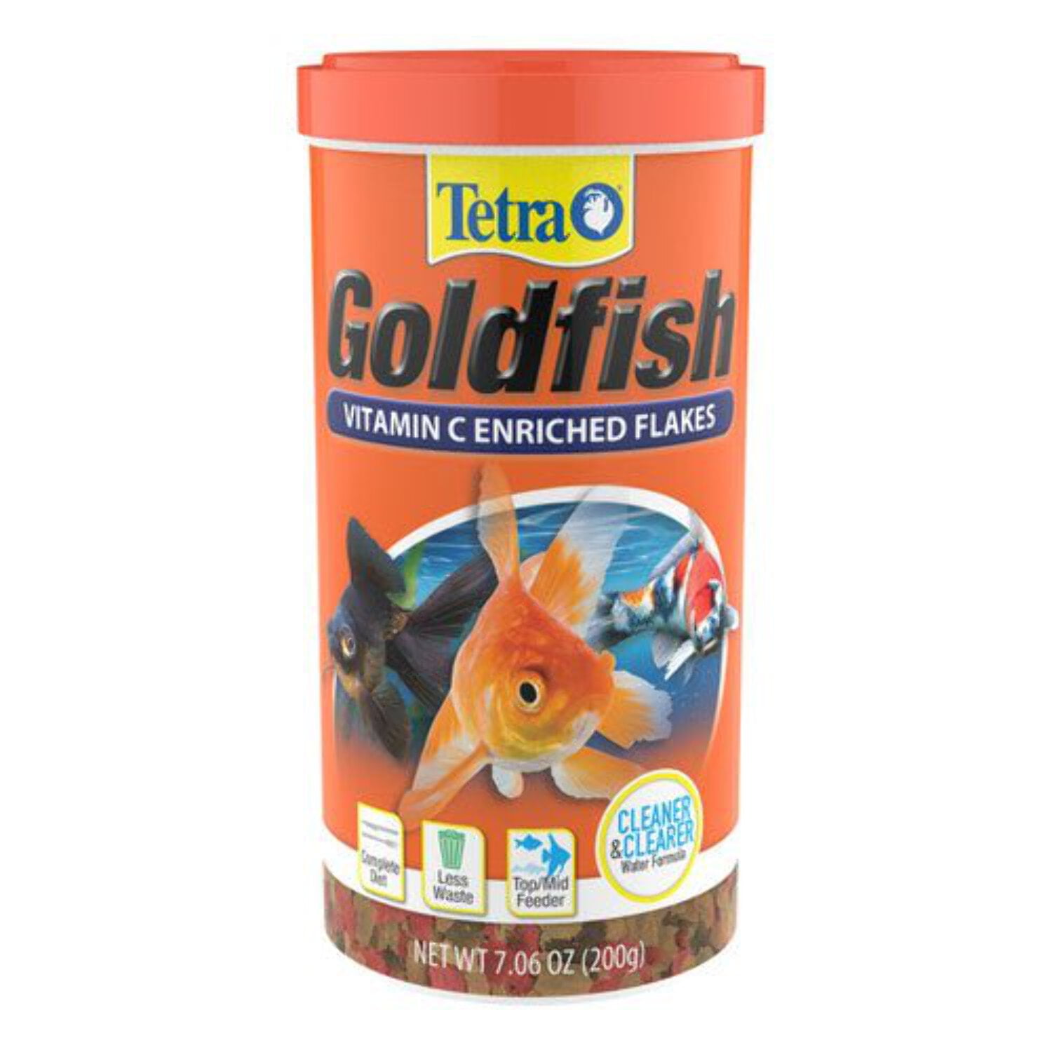 (4 pack) Tetra TetraFin Goldfish Flakes, Balanced Diet Fish Food, 7.06 oz.