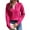 Hot Pink, variant on Oksale V Neck Sweaters for Women Trendy Lace Ruffle Trim Winter Sweater Cozy Long Sleeve Jumper Casual Business Tops 2025 Black XL