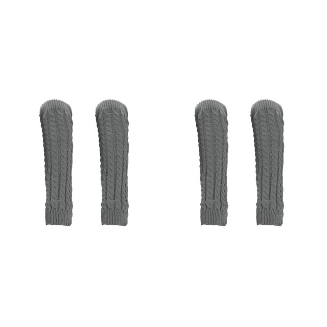 Shengyu Women Winter Leg Warmers Knit Knitted Long Boot Socks Solid Foot Cover light gray 2Set