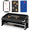 black, variant on 7ft Pool Table 4‑in‑1 with Dining Top, Air Hockey & Ping Pong – Black Family Game Table
