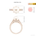 thumbnail image 5 of ANGARA Vintage Style Freshwater Cultured Pearl Ring in 14K Rose Gold for Women | June Birthstone, Birthday, Anniversary, Jewelry Gift for Women | Pearl Ring, 5 of 9