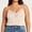 *Beige, variant on ClodeEU Women's V Neck Lace-Trimmed Tank Top,Loose Fit Casual Solid Color Camisole Beige,Women's Plus L