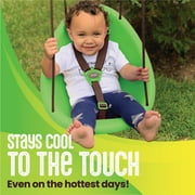 Swurfer Kiwi Baby - Toddler Swing with Foam-Lined Shell, Indoor and Outdoor Toy, Ages 6 Months+, Green