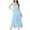 Blue, variant on Ashirexll Womens Summer Dresses, Casual Dresses for Women, Summer Stylish Sleeveless V-Neck Tiered Cake Style Dresses
