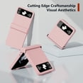 thumbnail image 4 of for Samsung Galaxy Z Flip 4 Case with Hinge Protection, Carbon Fiber Texture Slim Shockproof Durable Anti-Scratch Hard PC Protective Phone Cover Case for Samsung Galaxy Z Flip 4, Pink, 4 of 6
