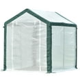 thumbnail image 6 of SYNGAR Walk-In Greenhouse 8.2' X 5.9' X 5.7', Garden Accessory Tent with 2 Zipper Entry Doors and 4 Roll-Up Windows for Patio Backyard Garden Growing Flower, White, LJ1834, 6 of 6