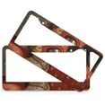 thumbnail image 2 of 2 Pack The Red Truck Is Full Of Hearts In Polka Dot License Plate Frames Happy Valentines Day License Plate Frames Cover Holders Quality Aluminum Metal 2 Round Holes Fits All Car, 2 of 6