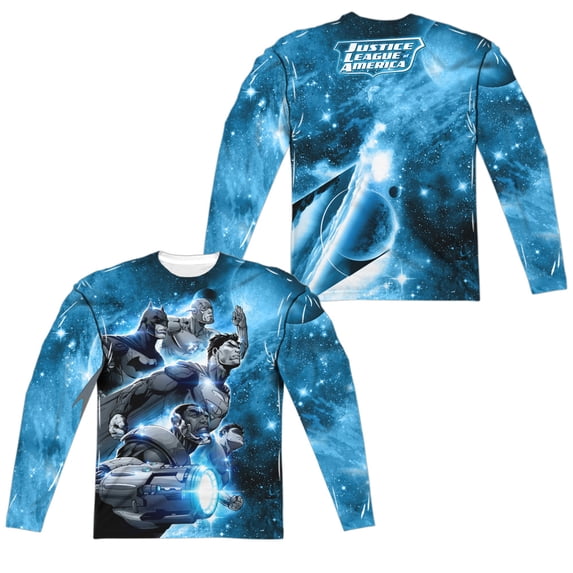 Jla - Atmospheric (Front/Back Print) - Regular Fit Long Sleeve Shirt - XX-Large