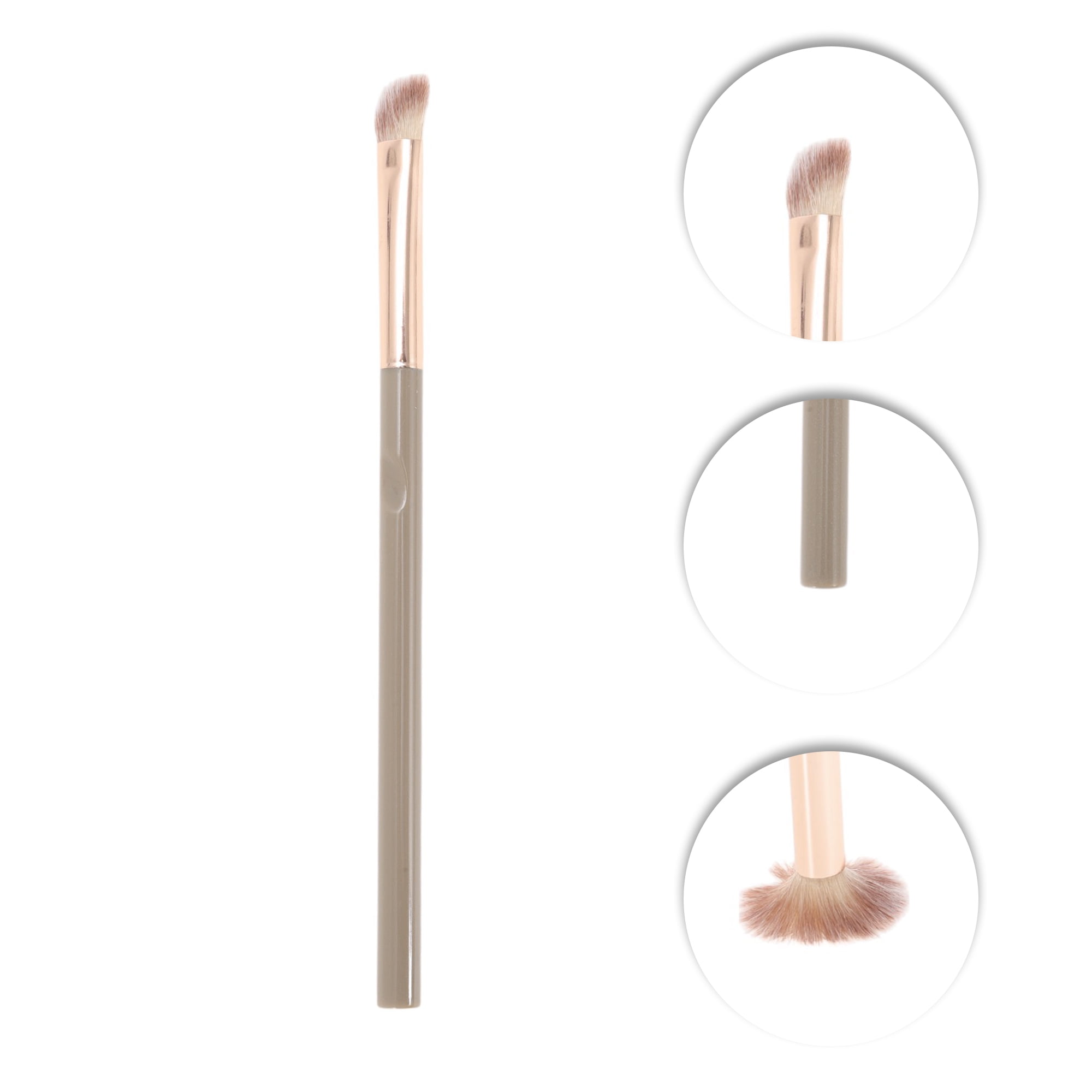 Unique Bargains 1 Pc Durable Angled Eyeshadow Brush Light Coffee Color