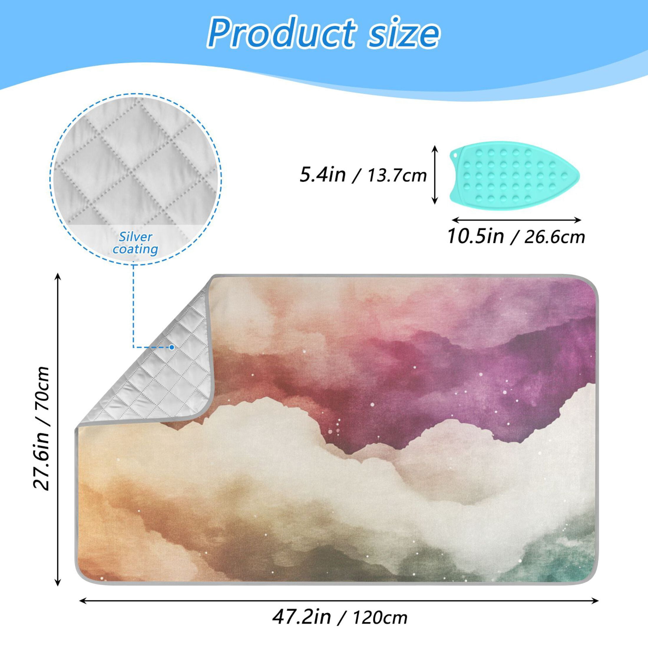 Watercolor Clouds Ironing Mat Blanket for Table Top Travel Portable Ironing Board Pad 47.2x27.6 Inch