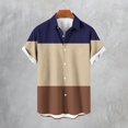 thumbnail image 5 of Afuyipoi Men's Short Sleeve Print Shirt,Relaxed Geometric Soft Summer Tees Navy XL, 5 of 6