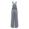 thumbnail image 5 of Wycnly Womens Jumpsuits Summer Casual Loose Wide Leg Vintage Stretchy Denim Strap Long Jumpsuits Overalls Trendy Solid Square Neck Sleeveless Maxi Rompers for Women, 5 of 5