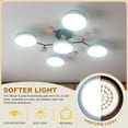 thumbnail image 4 of Uxcell 4 Pcs Difusor de Pantalla, Cubierta de Lámpara Redonda de 5.51" Diámetro, Sombrillas Suavizadoras de Luz de Tela con Puntos Adhesivos para Luz Empotrada LED de 5 pulgadas, Colgantes, Blanco, 4 of 7