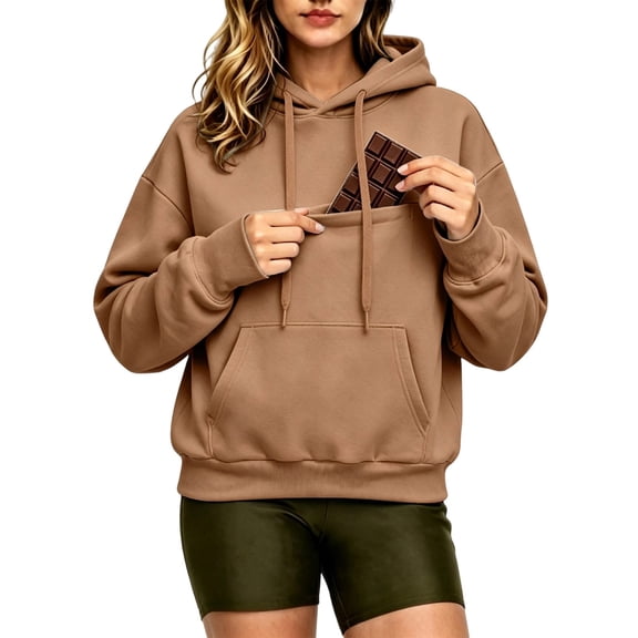 SRZYMJ Movie Snack Hoodie for Men Women Oversized Sweatshirt With Built In For All Kinds of Snacks for Daily Wear Party