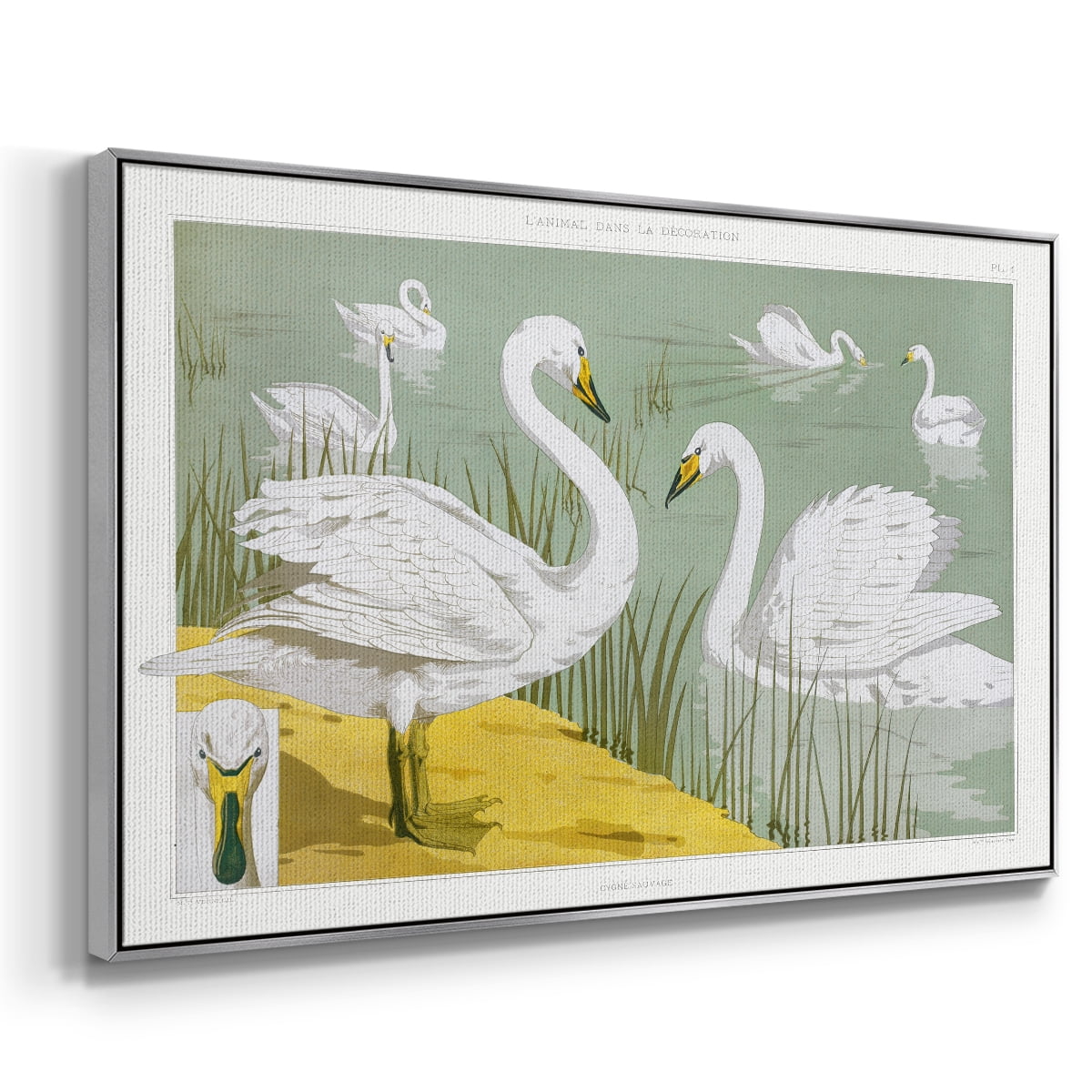 Vintage Landscape-CXX By Wexford Home Framed in Silver Wood Gallery Wrapped Canvas 25 in. x 37 in.