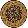 thumbnail image 2 of India Arts French Floral Round Cotton Tablecloth 70" Amber on Black, 2 of 2