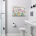 thumbnail image 6 of Farmhouse Bathroom Decor Wall Art Rustic Flowers Bathroom Pictures for Wall Colorful Floral Canvas Prints God Says You Are Modern Artwork Home Decoration for Bedroom Living Room 16"x12", 6 of 6