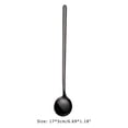 thumbnail image 1 of Cuchara De Mezcla Batería de Cocina Cuchara de mango largo Cucharadita de postre de helado de acero inoxidable (Negro) Likrtyny Libre de BPA, 1 of 4