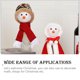 thumbnail image 4 of Naiovety Paño Navidad botella de vino decoración portátil reutilizable decorativo muñeco de nieve Adorable hogar Navidad cubierta temática Kits de decoración para fiestas Bufanda, 4 of 6