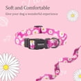 thumbnail image 4 of Collar de perro QQPETS ajustable con estampado suave de flores rosas para mascotas, 4 of 7