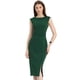 thumbnail image 1 of Vestido Tubo Allegra K Verde Oscuro M Cuello Redondo Sin Mangas, 1 of 6