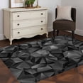 thumbnail image 3 of Hallway Runner Rugs 2.7x5 Ft, Black Geometric Non Slip Area Rugs for Kitchen Bedroom Entryway, Contemporary Minimalism Abstract Pattern Washable Carpet Runner Rug Floor Mats for Bedroom Home Decor, 3 of 8