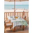 thumbnail image 2 of 60x102 Inch Outdoor Tablecloth with Umbrella Hole Zipper Rectangle Eucalyptus Leaves Rectangular Tablecloths Outside Waterproof Sage Green Summer Botanical Weeping Wooden Patio Table Cover for Picnic, 2 of 8