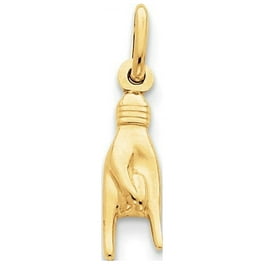 14k Gold Good Luck Hand 22mm Charm 14k Gold Good Luck Hand 22mm Charm