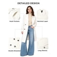 thumbnail image 6 of Wantdo Women's Pea Coat Notched Lapel Peacoat Windproof Winter Coat Elegant Coat Beige M, 6 of 14