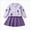 Purple, variant on WXFAZCVU Girls School Outfits Flower Button Down Sweater and Skirt Set Kids Trendy Clothes Size 4 Years