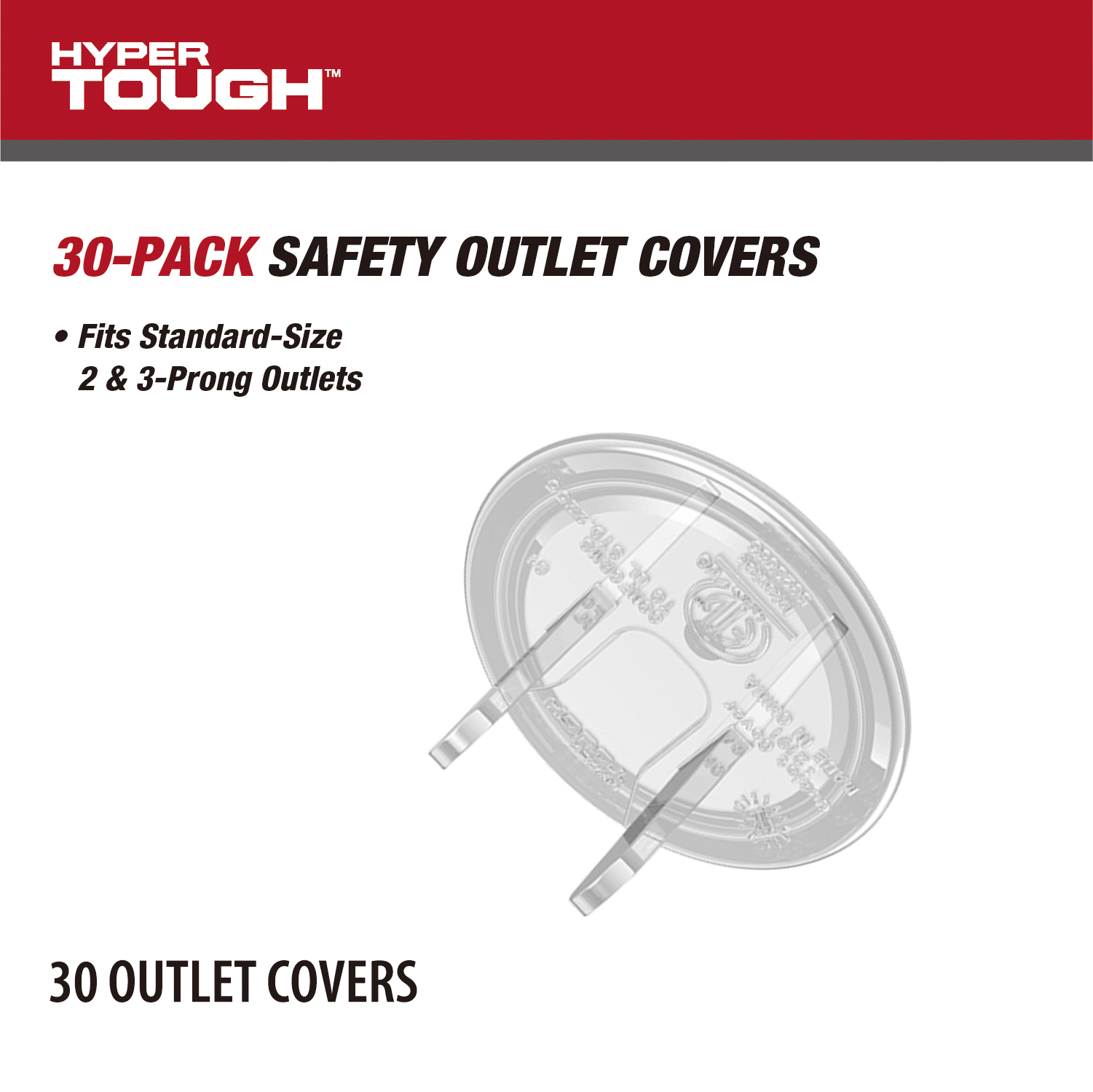 Hyper Tough Safety Outlet Covers 30-Pack photo 2