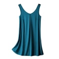 thumbnail image 3 of EKOUAER Women's 2 Pack Satin Silk Tank Sleepwear V Neck Sleepshirts Soft Sleeveless Chemise Nightdress, 3 of 4