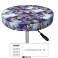 thumbnail image 4 of Disketp Purple Marble Texture Funda Redonda para Taburete, Funda de Cojín para Silla de Bar Suave y Elástica-13 inch, 4 of 7