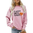 thumbnail image 2 of Classy Until Tipoff Jump Basketball Sweatshirt for Women Long Sleeve Crewneck Graphic Sweatshirts Pullover Tops, 2 of 5