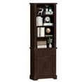 thumbnail image 7 of HARIPUL 72" Tall Bookcase Floor Standing with Drawer and Door, 6 Tier Wooden Storage Bookshelf for Living Room Home Office, Vintage Brown, 7 of 7