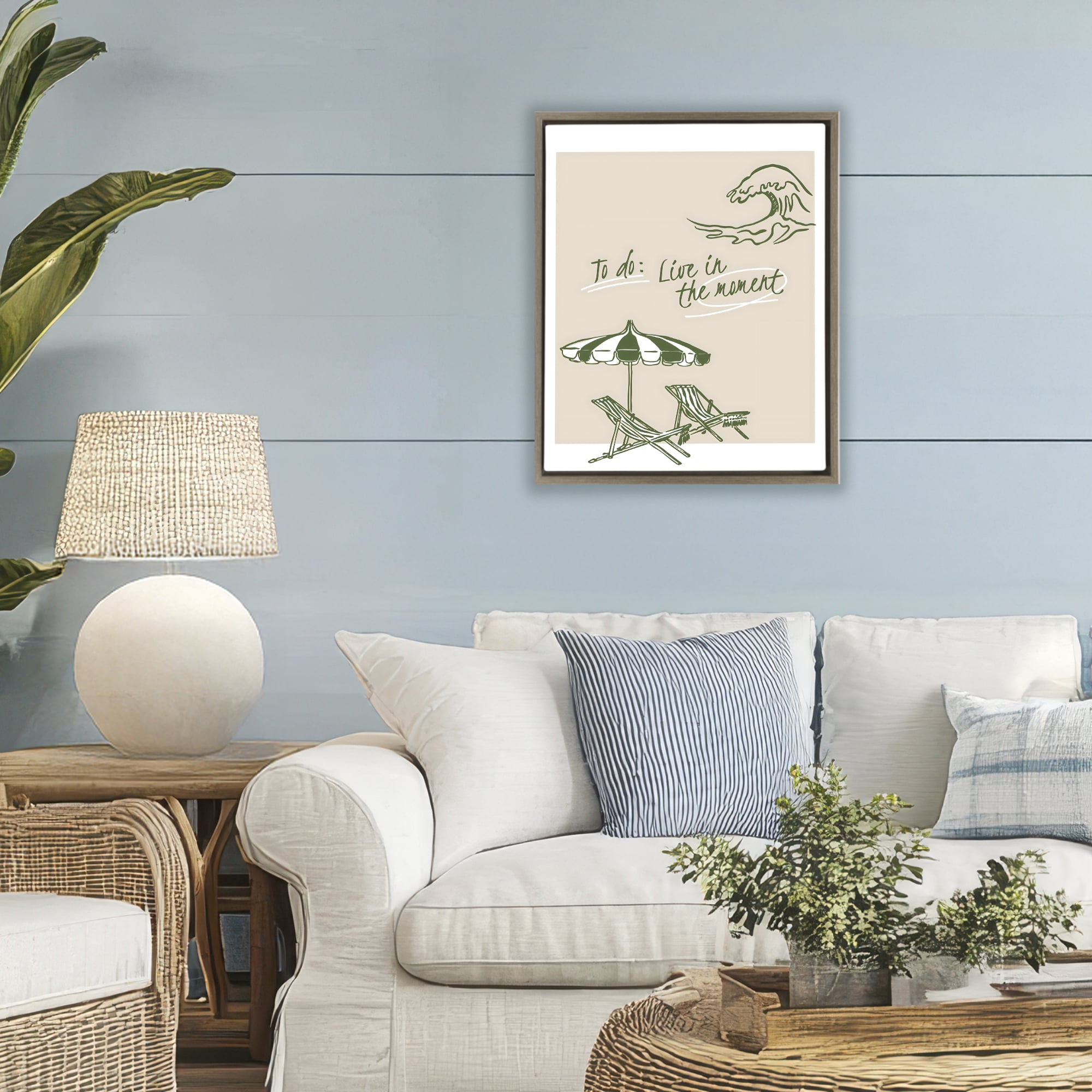 Stupell Industries To Do: Live In The Moment Brown Framed Floater Canvas Wall Art, design by The Prints Vibe