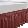 thumbnail image 5 of Jinsinto Bed Skirt Wrap Around - Easy Fit with 16 Inch Drop (Burgundy, Full-16'' Drop), 5 of 5