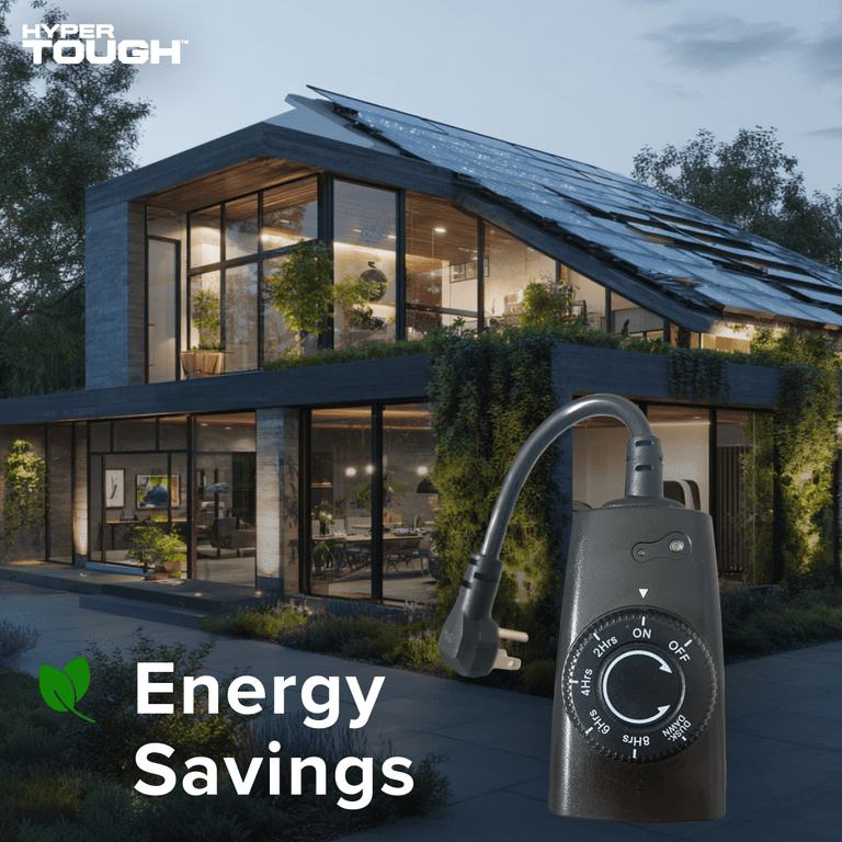 Hyper Tough Outdoor Grounded Photocell Dusk to Dawn Timer 10 Amps
