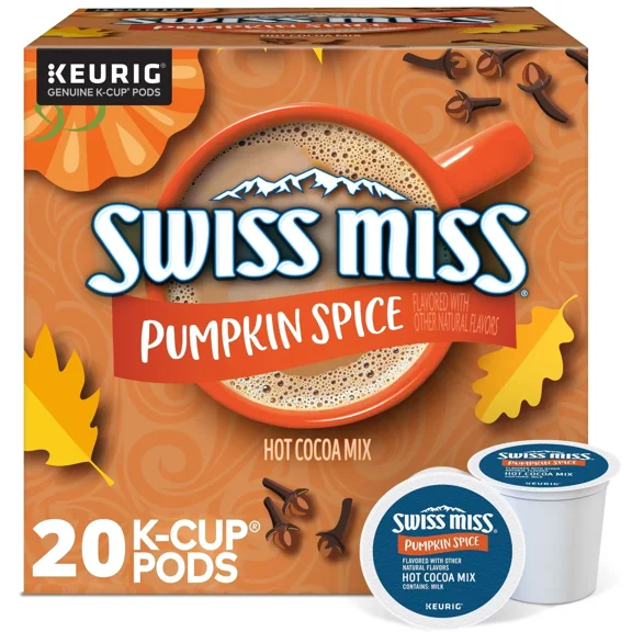 Swiss Miss Pumpkin Spice Hot Cocoa, 20 K-Cups