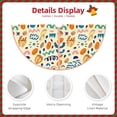 thumbnail image 4 of Daiia Peanuts 8 Drawing Merry Christmas Tree Skirt , Xmas Large Lace-up Tree Skirt, Santa Snowflakes Rustic Home Decorations New Year Party Farmhouse Decor-30", 4 of 7