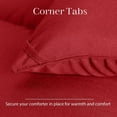 JUSTLET Luxury Solid Down Alternative Machine Washable Red Comforter