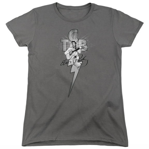 Elvis Presley TCB Ornate Women's T-Shirt Charcoal