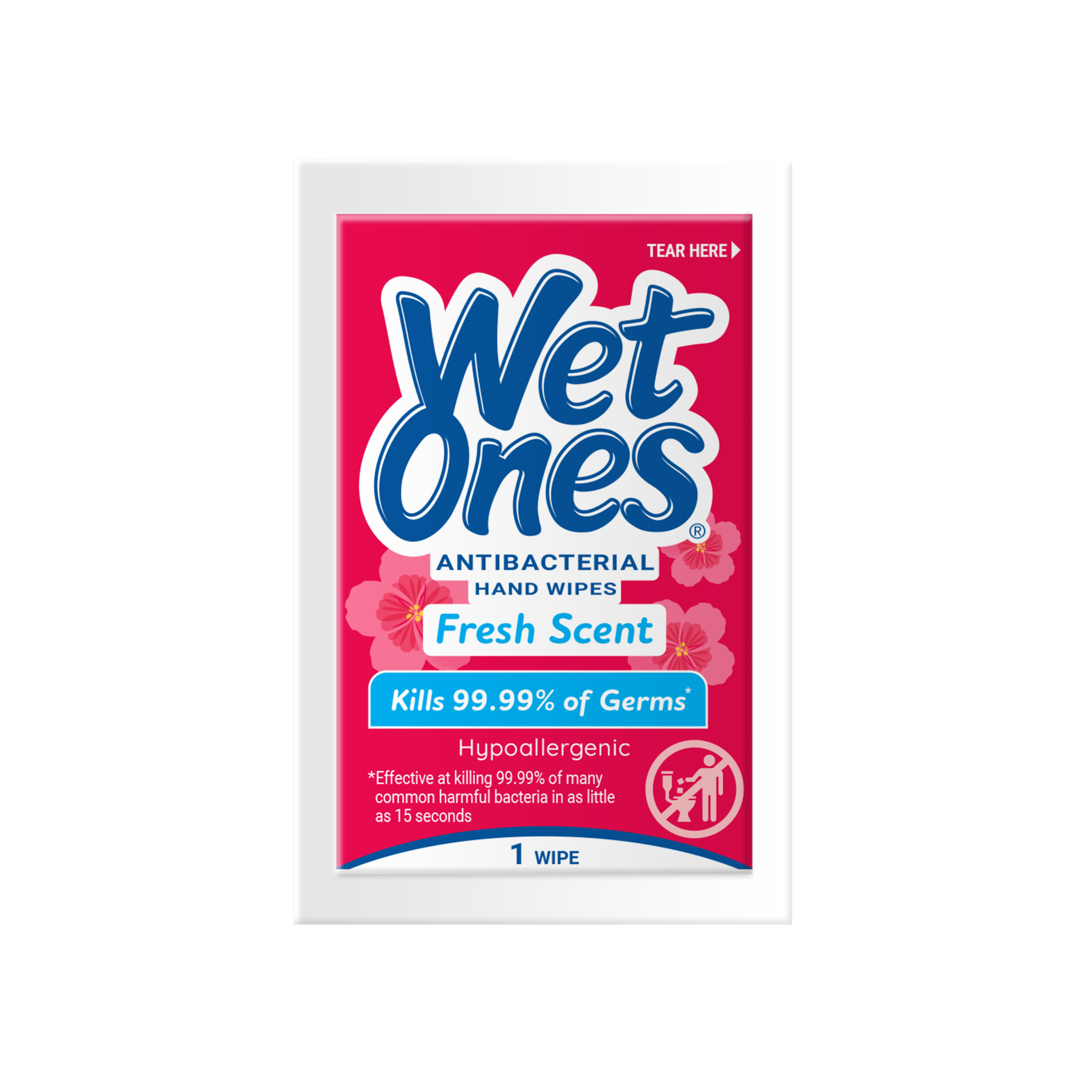 Wet Ones Antibacterial Hand Wipes, Individually Wrapped, Fresh Scent