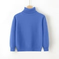 thumbnail image 2 of KPOPLK Little Kids Cable Knit Sweater Unisex Long Sleeve Solid Color Pullover(5-6 Years,R18-Light Blue), 2 of 5