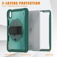 thumbnail image 4 of for iPad mini 6th Gen 8.3" 2021 Rugged Case, 360 Rotating Hand Strap Stand/Pencil Holder/Adjustable Crossbody Strap, [2 In 1] Protective for iPad mini 6th Gen 8.3" 2021, Darkgreen, 4 of 12