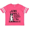 thumbnail image 3 of Inktastic A Girl Who Loves Her Border Collie Boys or Girls Toddler T-Shirt, 3 of 5
