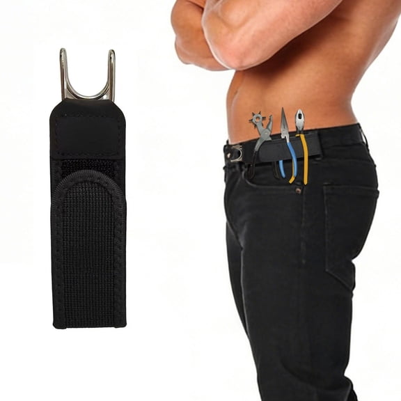 WEGFTDUOP Metal Hook Elastic Belt with Buckleless Design, Adjustable Side Belt 1.5 in Wide for Pants, Comfortable and Easy to Use, Ideal Gift for Men