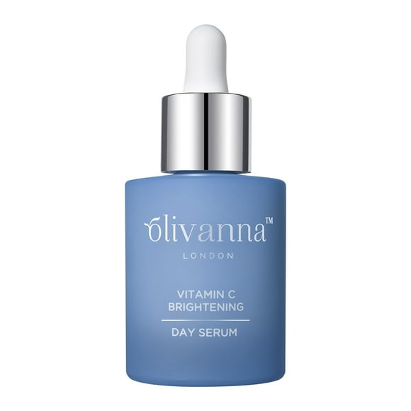 Olivanna Suero Diurno Iluminador de Vitamina C - Suero Facial con Ácido Hialurónico, Escualeno y Aciano - Mejora la Elasticidad de la Piel - 30 ml